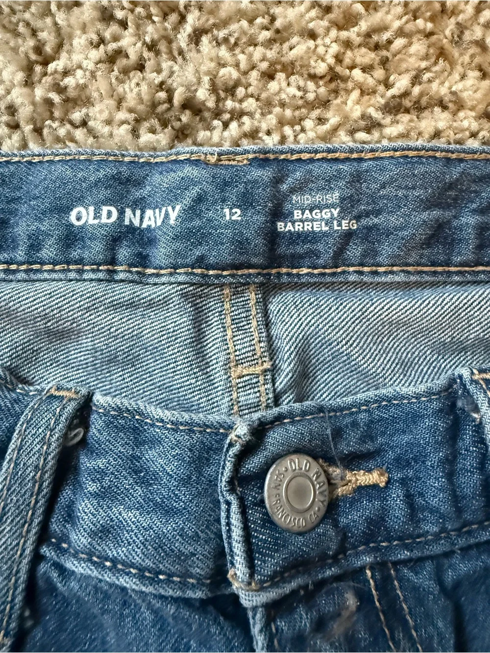 Old navy kids barrel jeans